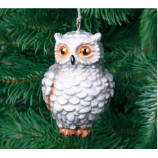 Елочное украшение Сова белая
