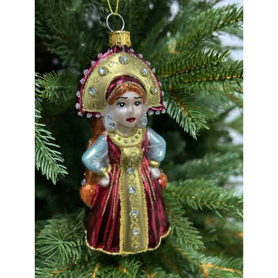 Елочное украшение из стекла Барыня-сударыня