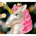 Елочное украшение из стекла  Единорог