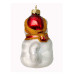 Елочное украшение из стекла Котик в шапочке