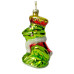 Елочное украшение из стекла Лягушка-Король