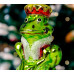 Елочное украшение из стекла Лягушка-Король