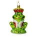 Елочное украшение из стекла Лягушка-Король