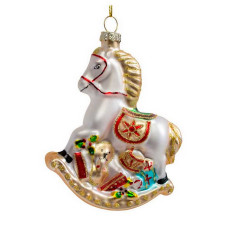 Елочное украшение из стекла Лошадка