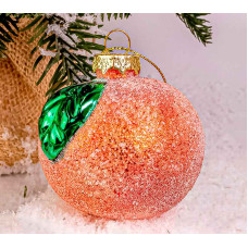 Елочное украшение из стекла Мандарин