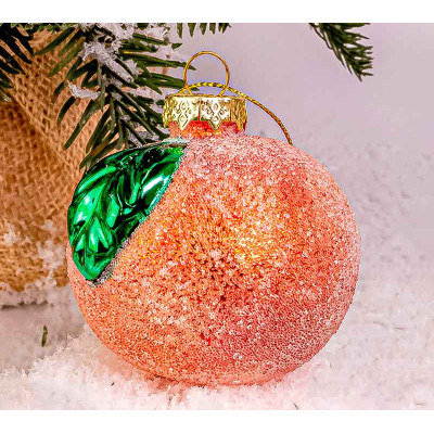 Елочное украшение из стекла Мандарин