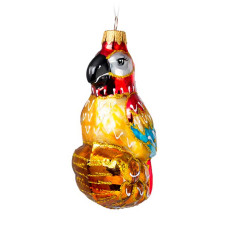 Елочное украшение из стекла  Попугай