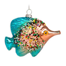 Елочное украшение из стекла Рыбка
