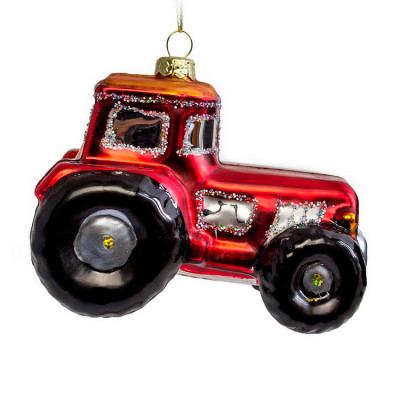 Елочное украшение из стекла  Трактор