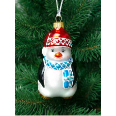 Елочное украшение из стекла Пингвин