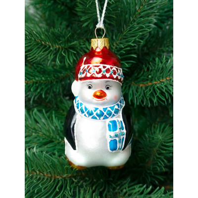 Елочное украшение из стекла Пингвин