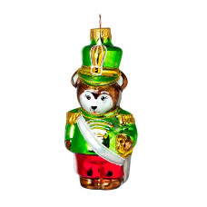 Елочное украшение из стекла Мишка
