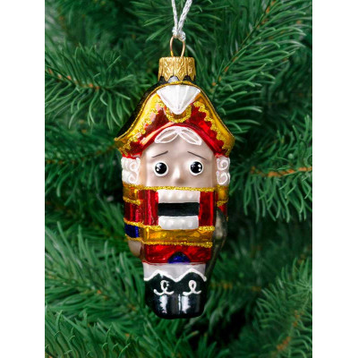 Елочное украшение из стекла Щелкунчик