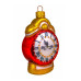 Елочное украшение из стекла Будильник