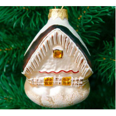 Елочное украшение из стекла Теремок