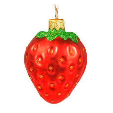 Елочное украшение из стекла  Клубника