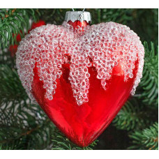 Елочное украшение из стекла Сердце