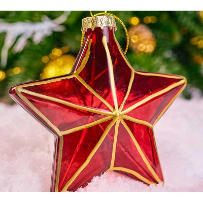 Елочное украшение из стекла Звезда