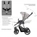 Детская коляска "BEBETTO" FLAVIO FLOWERS 3В1   (черное автокресло)