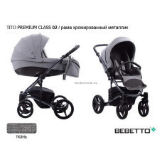 Детская коляска BEBETTO TITO PREMIUM CLASS 3В1  (черное автокресло)